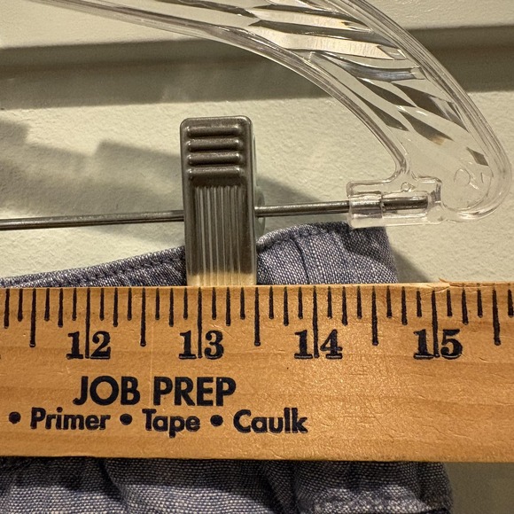 Cynthia Rowley 100% Linen Pants Medium Blue Chambray Ankle Wide Leg Lightweight - Picture 13 of 16